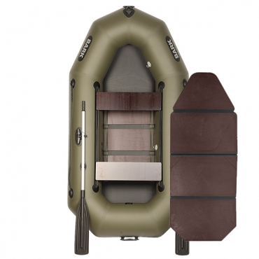 Надувная лодка ПВХ Барк В-250D гребная, двухместная со слань-книжкой