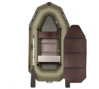 Надувная лодка ПВХ Барк В-250D гребная, двухместная со слань-книжкой